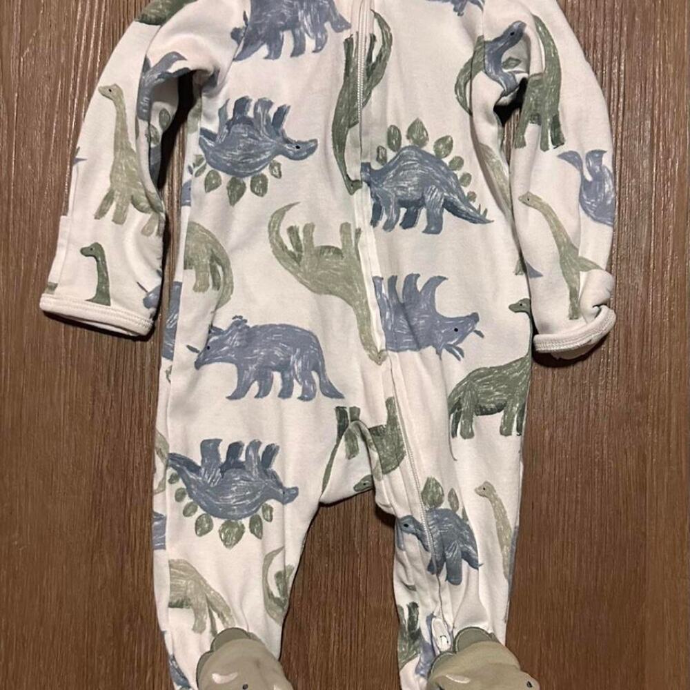 Carters dinosaur double zipper sleeper